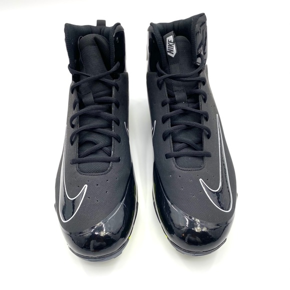 Nike Alpha Huarache Keystone Mid Black HyperYellow Men’s Baseball Cleats Size 16 main image 5